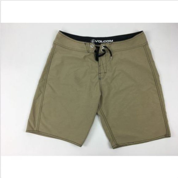 Volcom Other - Volcom Board Shorts Size 34 Tan Flat Front